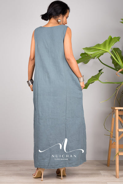 Sleeveless cotton summer dress