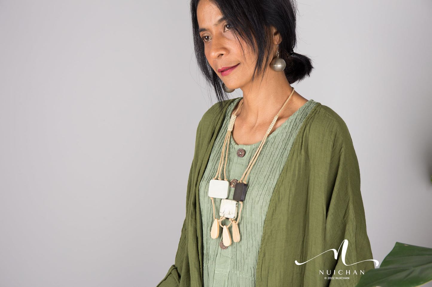 Nuichan women's summer cotton open front cardigan