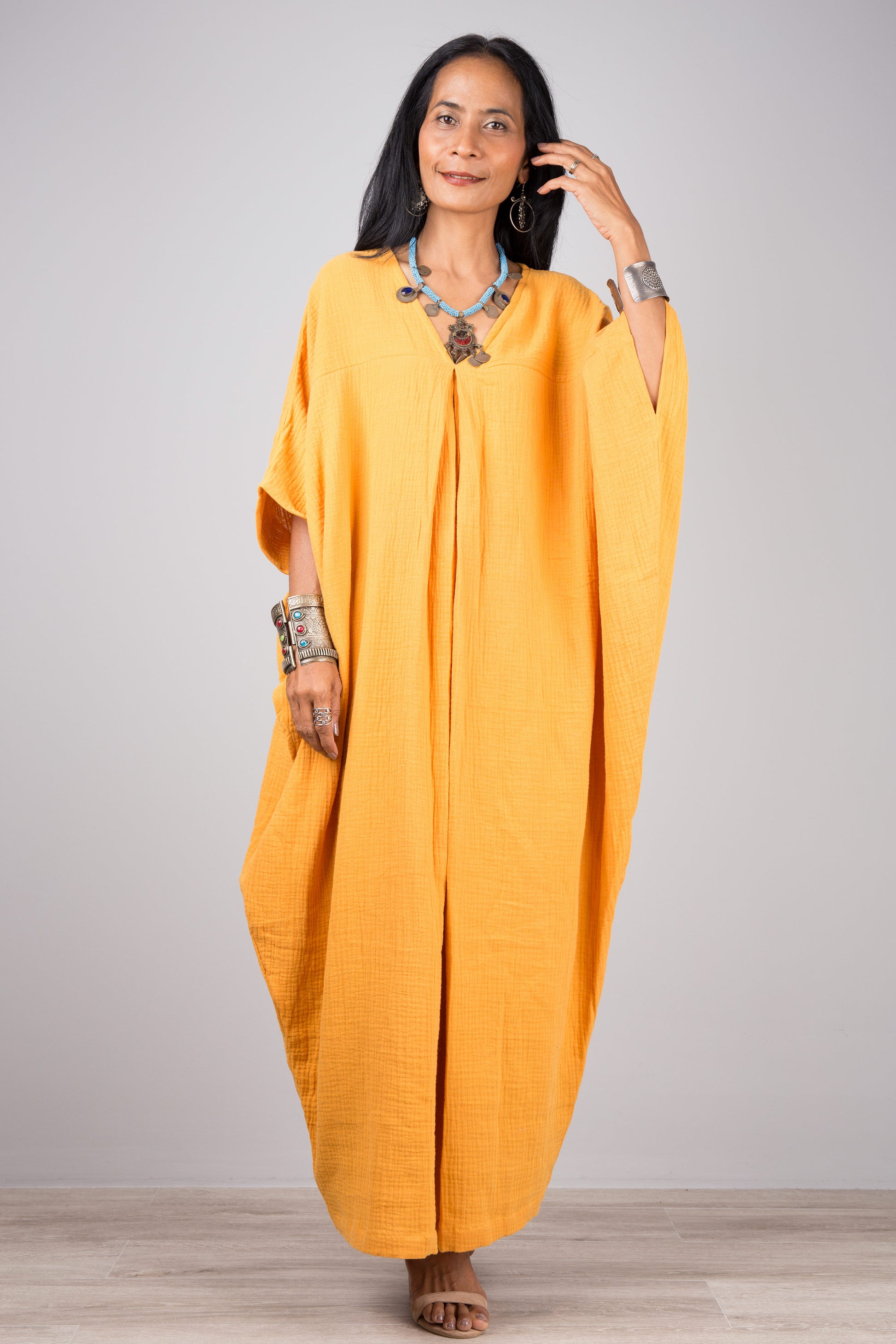 Cotton gauze kaftan dress Cotton gauze kaftan dress