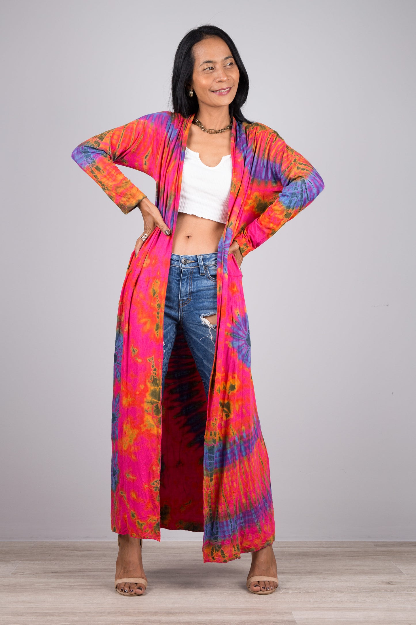 Pink Tie Dye Robe