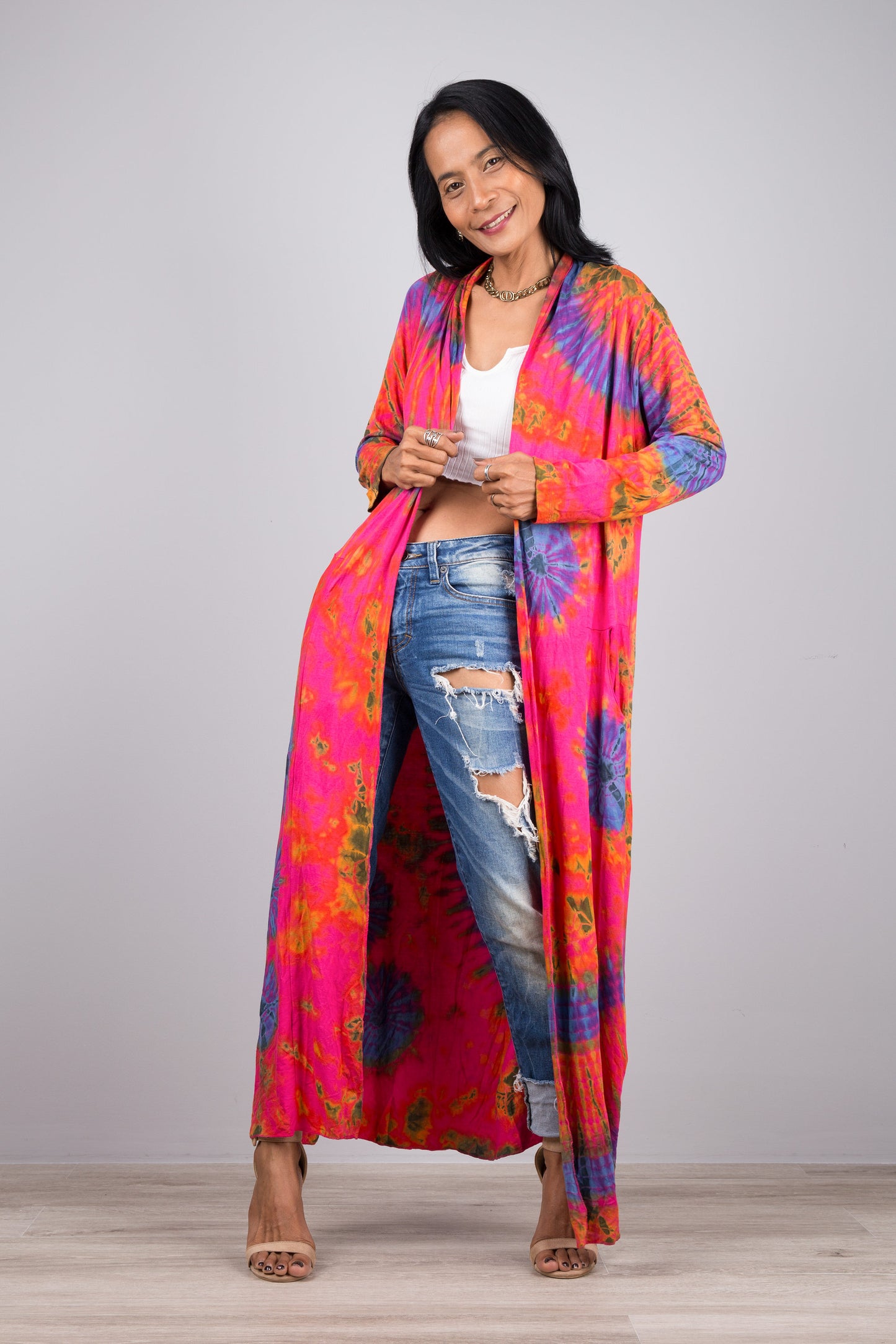 Pink Tie Dye Robe