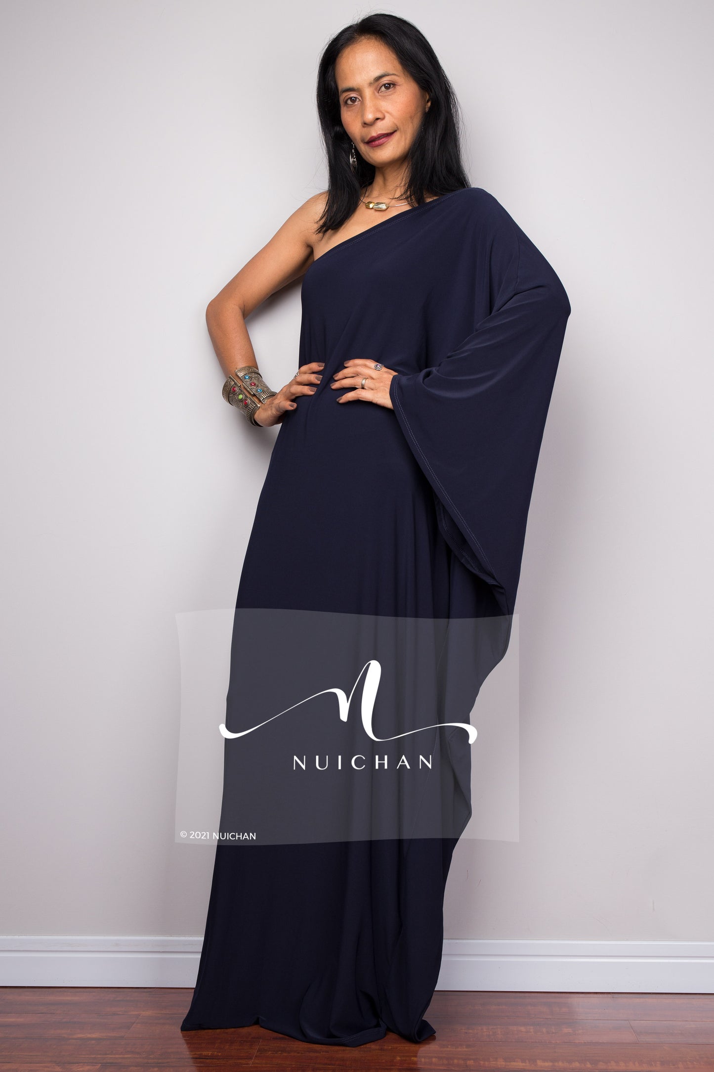 One Shoulder Dress. Asymmetric dress styles. Cocktail dress by Nuichan