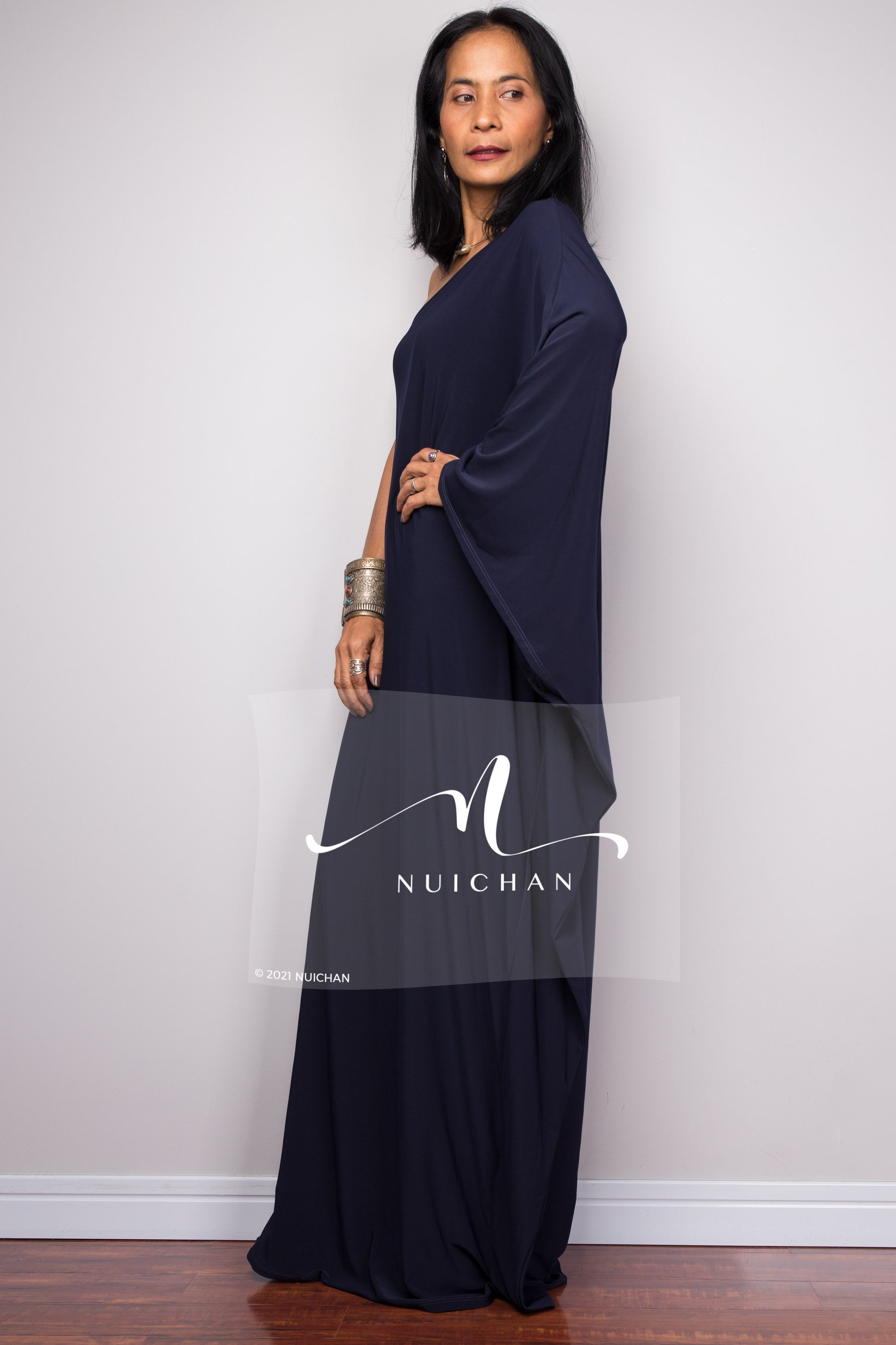 One Shoulder Dress. Asymmetric dress styles. Cocktail dress by Nuichan