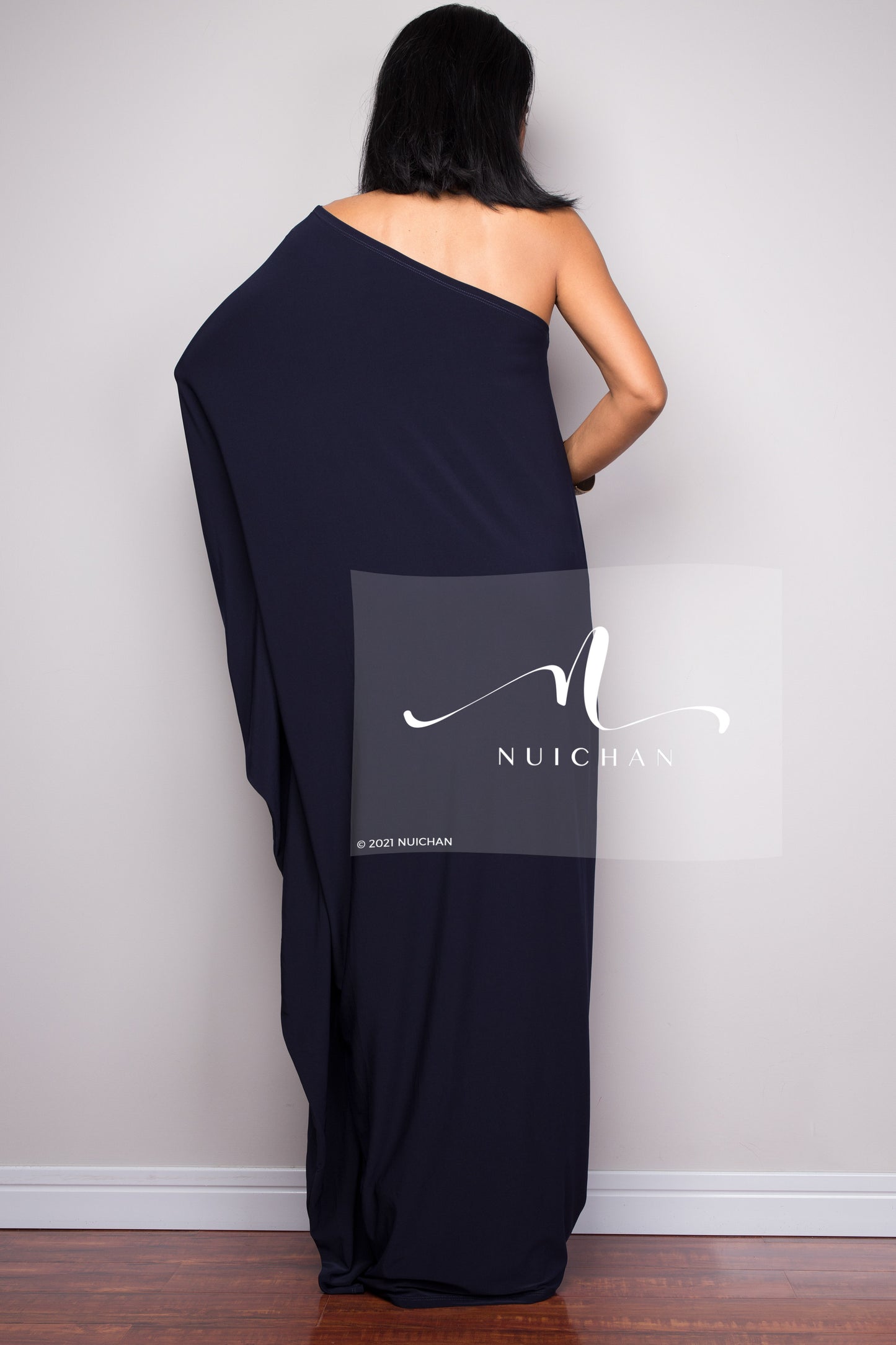 One Shoulder Dress. Asymmetric dress styles. Cocktail dress by Nuichan