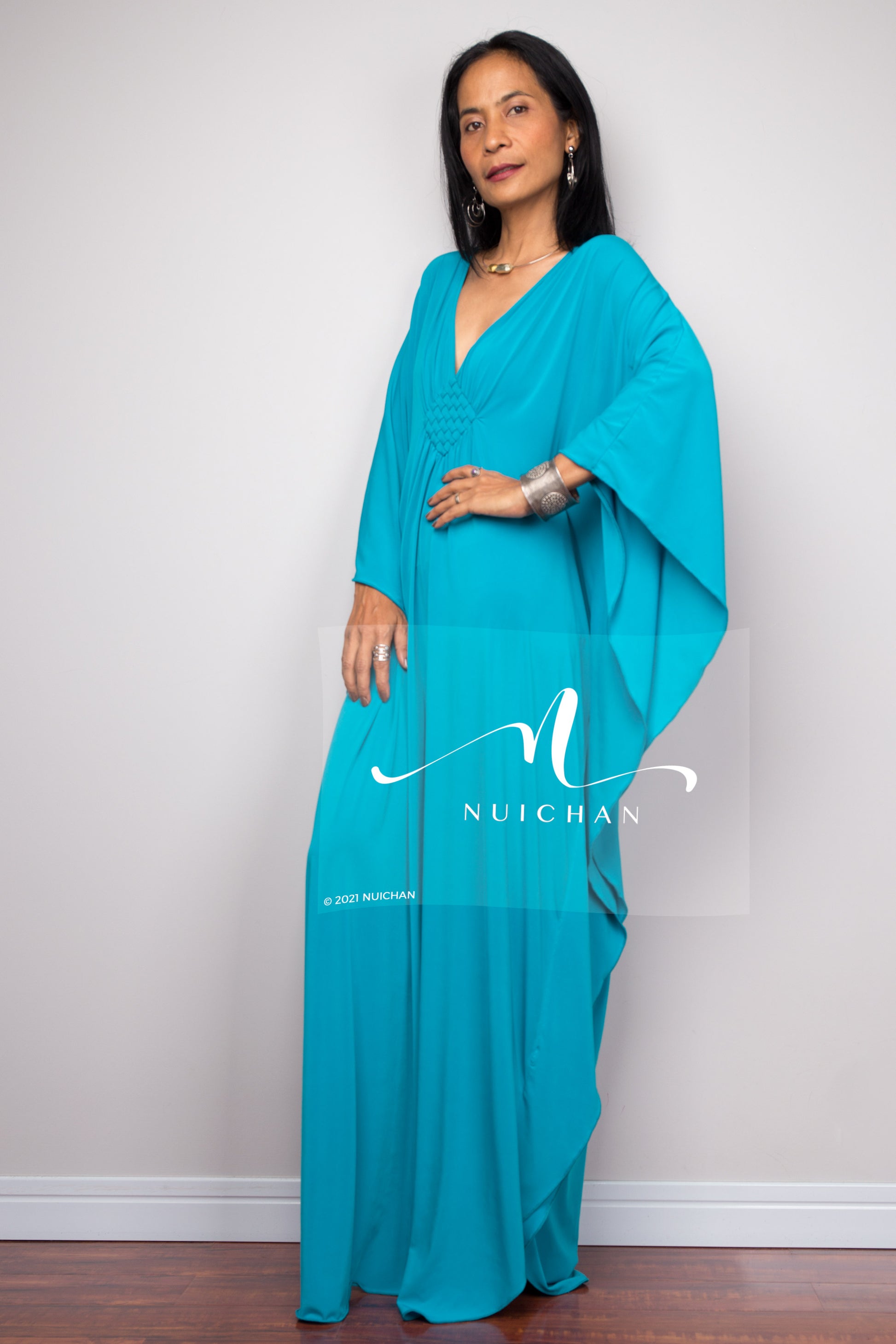 Caftan dresses online. Kimono kaftan frock dress by Nuichan