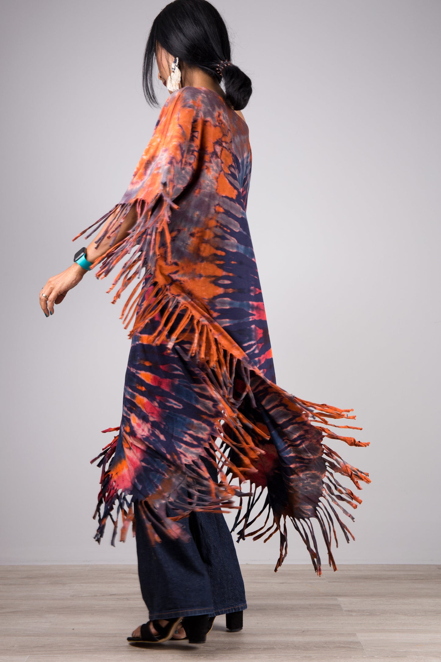 Tie dye poncho top