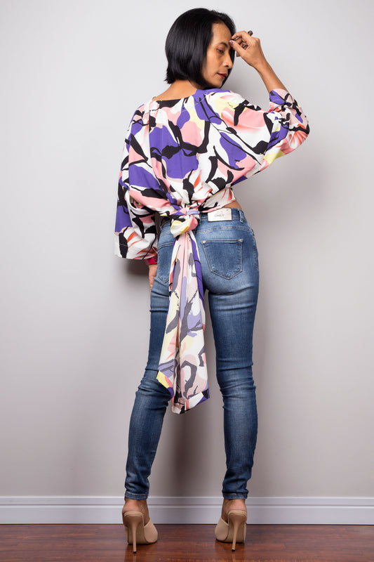 Abstract Kaftan top