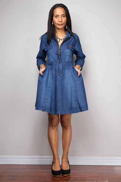 Short Denim dress, summer dress