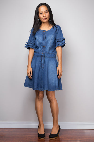 Short Denim dress, summer dress