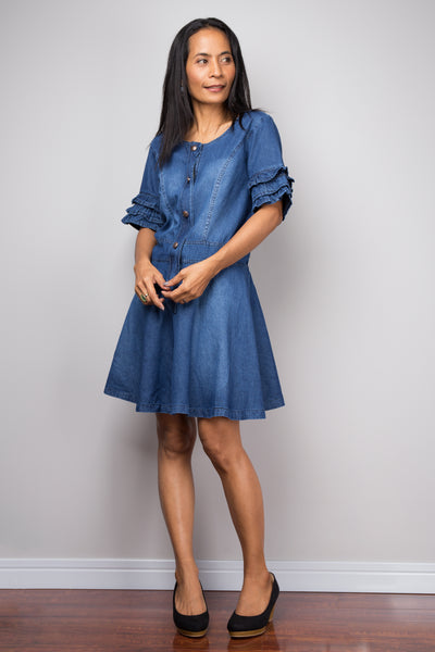 Short Denim dress, summer dress