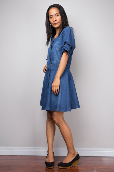 Short Denim dress, summer dress