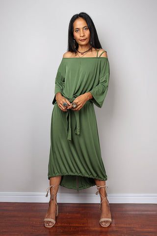 Green Two piece dress, green skirt and matching top, 2 piece set dress : Street Soul Collection no 2