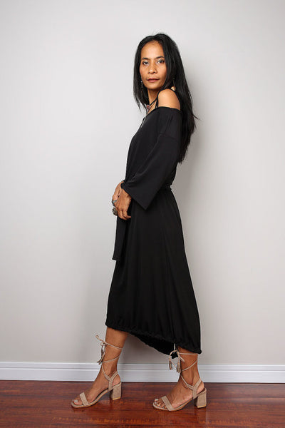 Black two piece dress, black skirt and matching top, 2 piece set dress : Street Soul Collection no 2