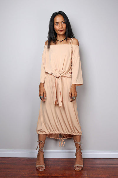 Beige two piece dress, beige skirt and matching top, 2 piece set dress : Street Soul Collection no 2