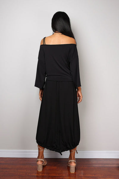 Black two piece dress, black skirt and matching top, 2 piece set dress : Street Soul Collection no 2