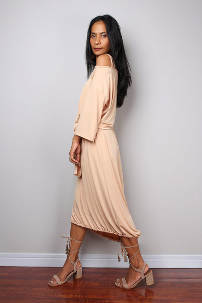 Beige two piece dress, beige skirt and matching top, 2 piece set dress : Street Soul Collection no 2
