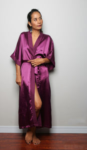 bridesmaid robe, purple robe, wedding robe, spa robe, beach robe by Nuichan