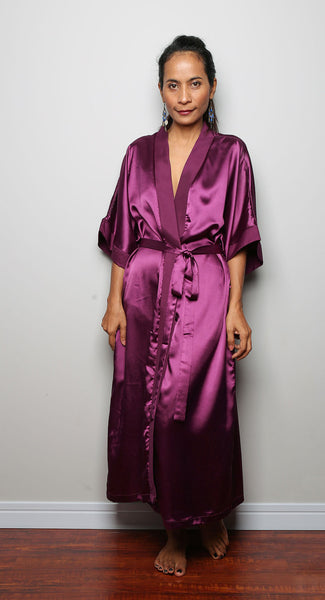 bridesmaid robe, purple robe, wedding robe, spa robe, beach robe by Nuichan