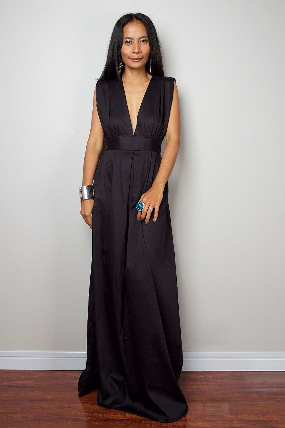 black summer maxi dress Black Maxi Dress, Long black dress, Sleeveless dress, High waist dress : Oriental Secrets Collection II