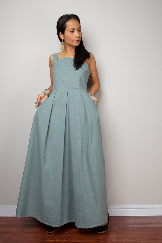 Kelly Denim Maxi Dress - Medium Wash | Fashion Nova, Dresses | Fashion Nova