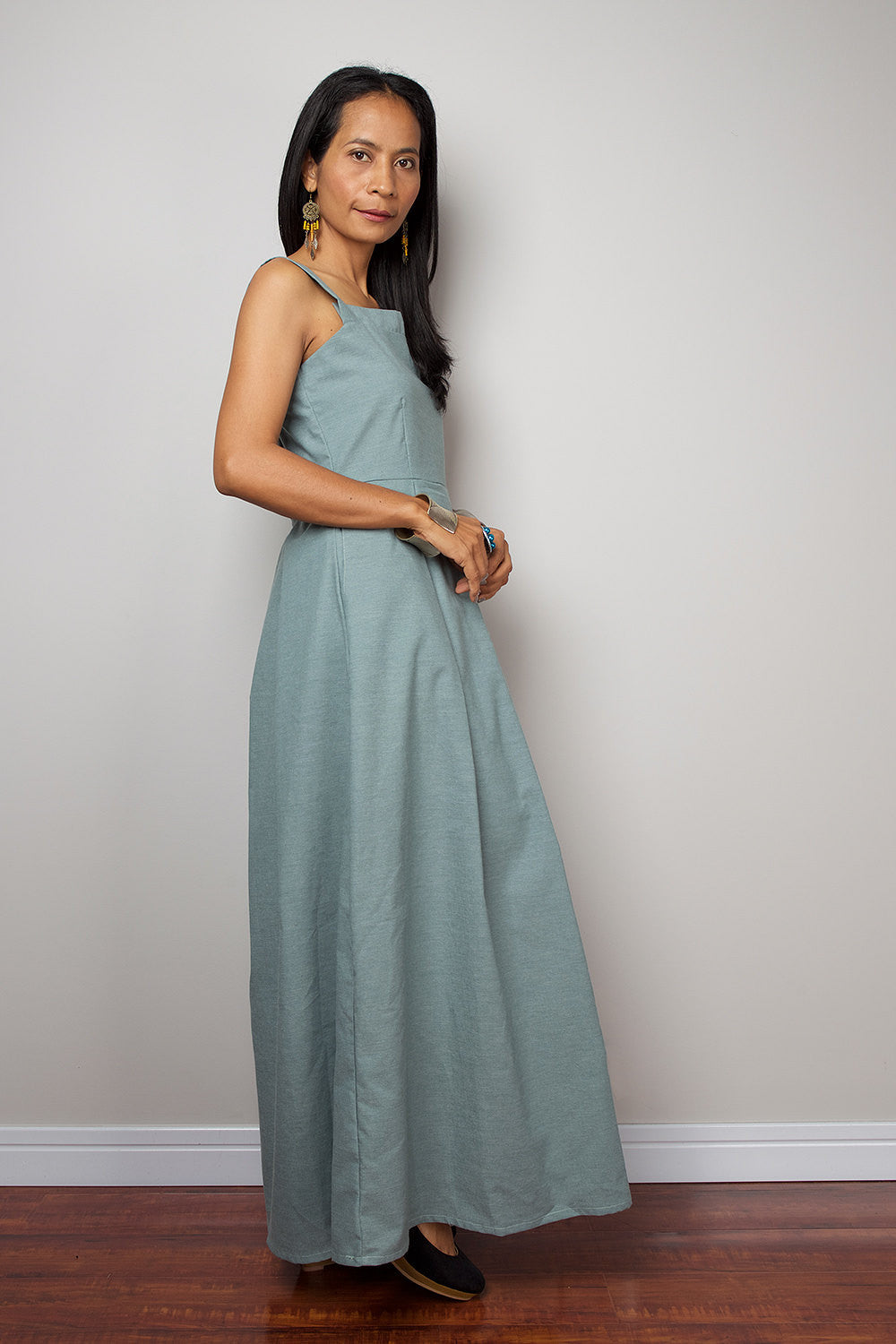 Denim Dress / Long Cotton Denim Summer Halter Dress : The Denim Collection no. 2 Denim Dress / Long Cotton Denim Summer Halter Dress : The Denim Collection no. 2