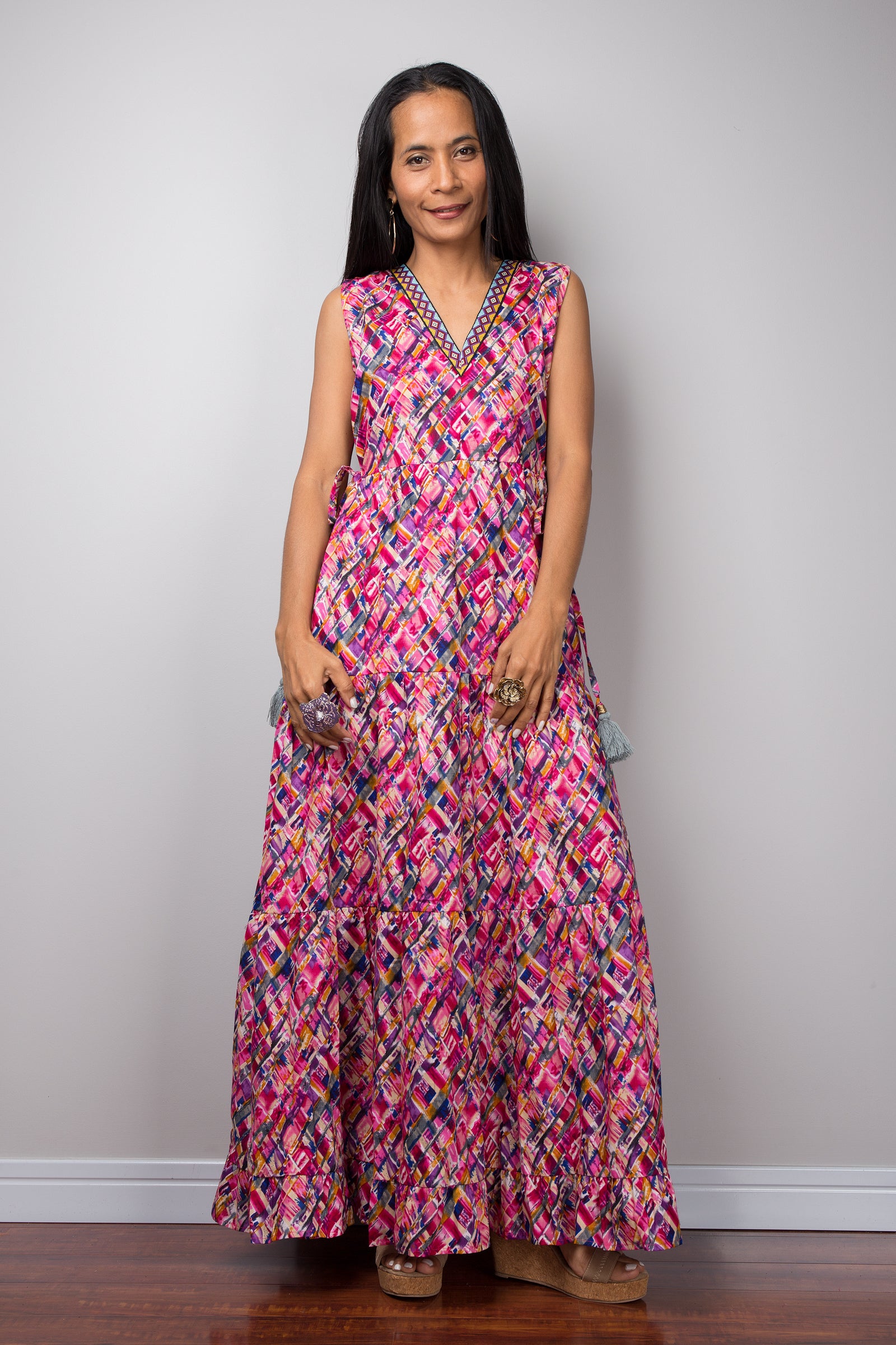 Pink Purple Dress, Summer Dress, Boho Dress Pink Purple Dress, Summer Dress, Boho Dress