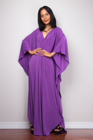 Buy purple dress online.  Long purple dress by Nuichan  