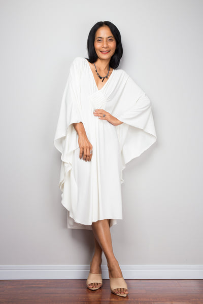 Buy Short White Kaftan Dress online. Nuichan offers high quality kaftan dresses at affordable prices.