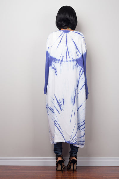 Shibori tie dye robe by Nuichan