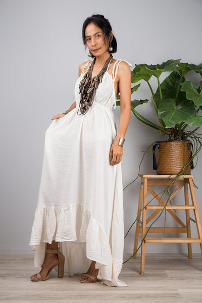 Nuichan Women's Cotton strap dress | Short front summer dress