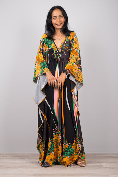 Floral kaftan dress by Nuichan
