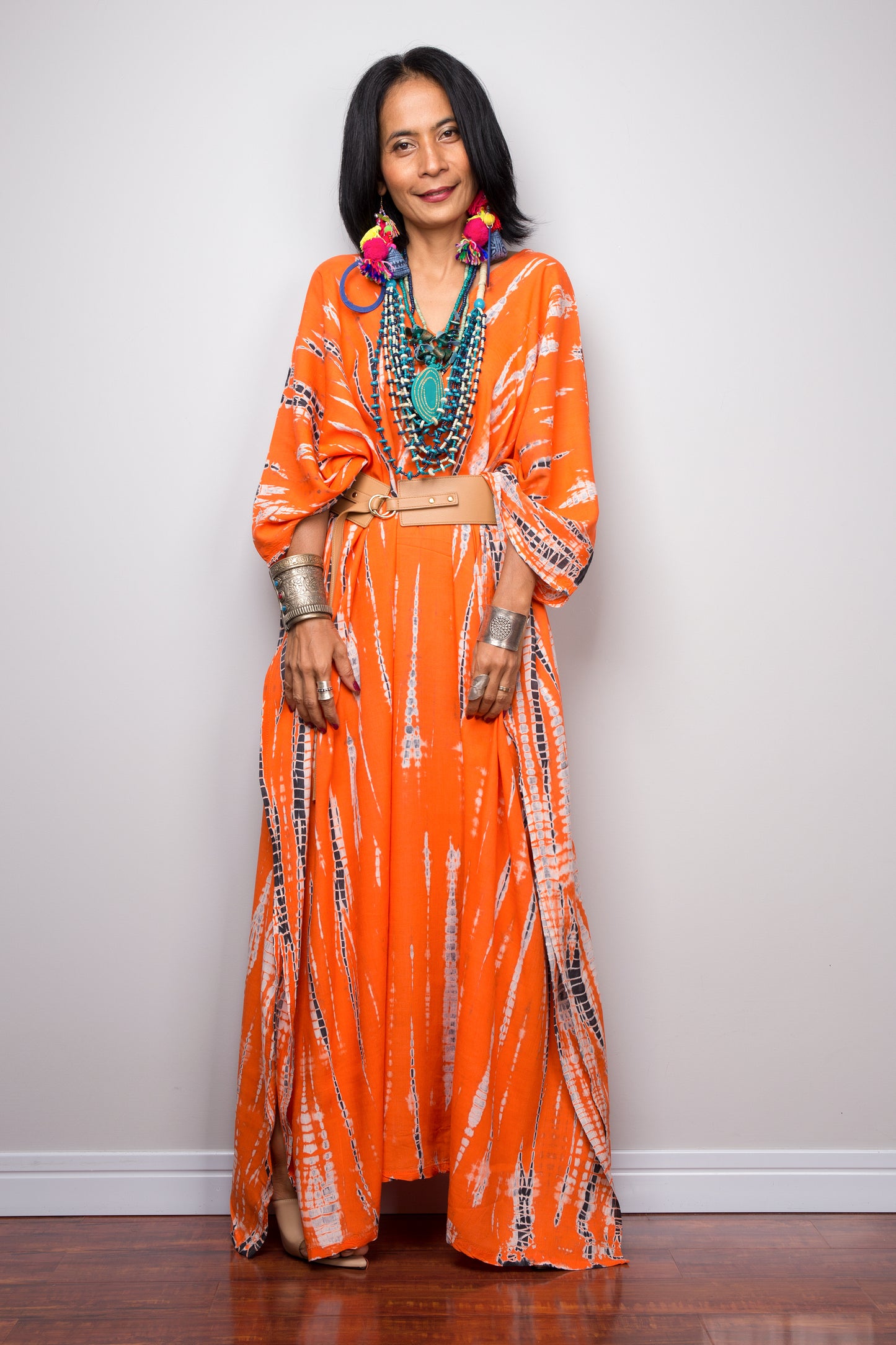Tie Dye dress, Beach Kaftan, Shibori dress, Maxi Dress, Summer Dress, 