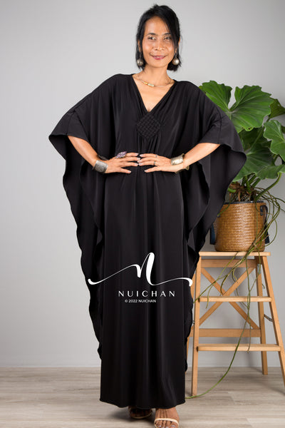 Nuichan women's kaftan dress. Short kaftan dress for petite ladies. 