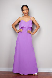 Evening dress, Halter Dress, Purple bridesmaid dress, Summer Dress