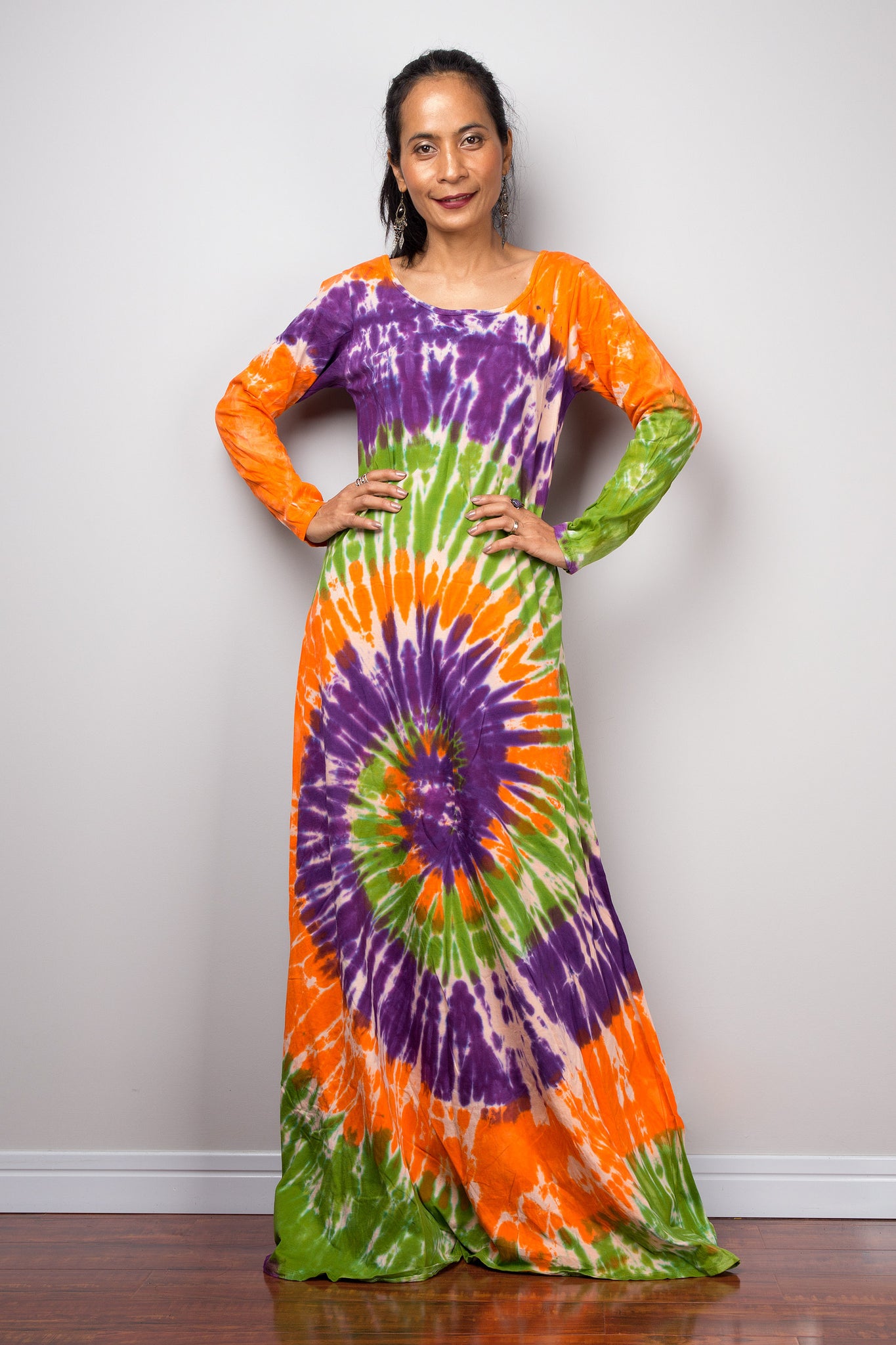 Tie dye long maxi dress Clearance