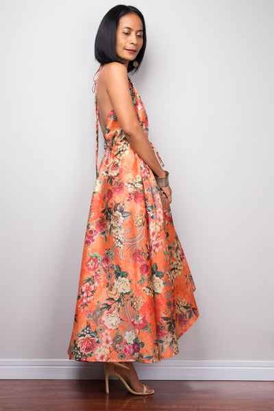 Floral halter dress