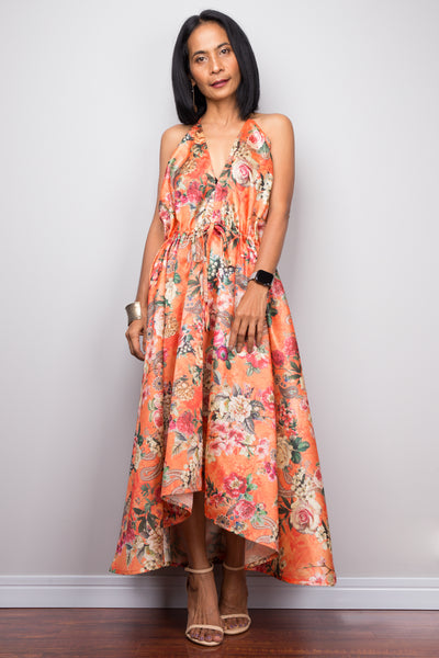 Floral halter dress