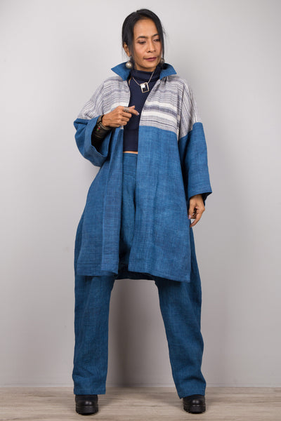 Indigo open front cardigan