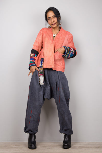 Cross front jacket top