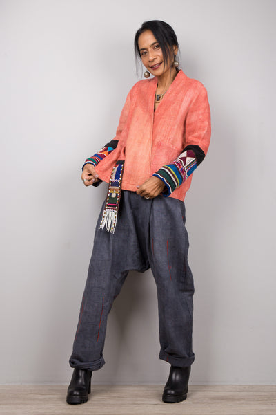 Cross front jacket top