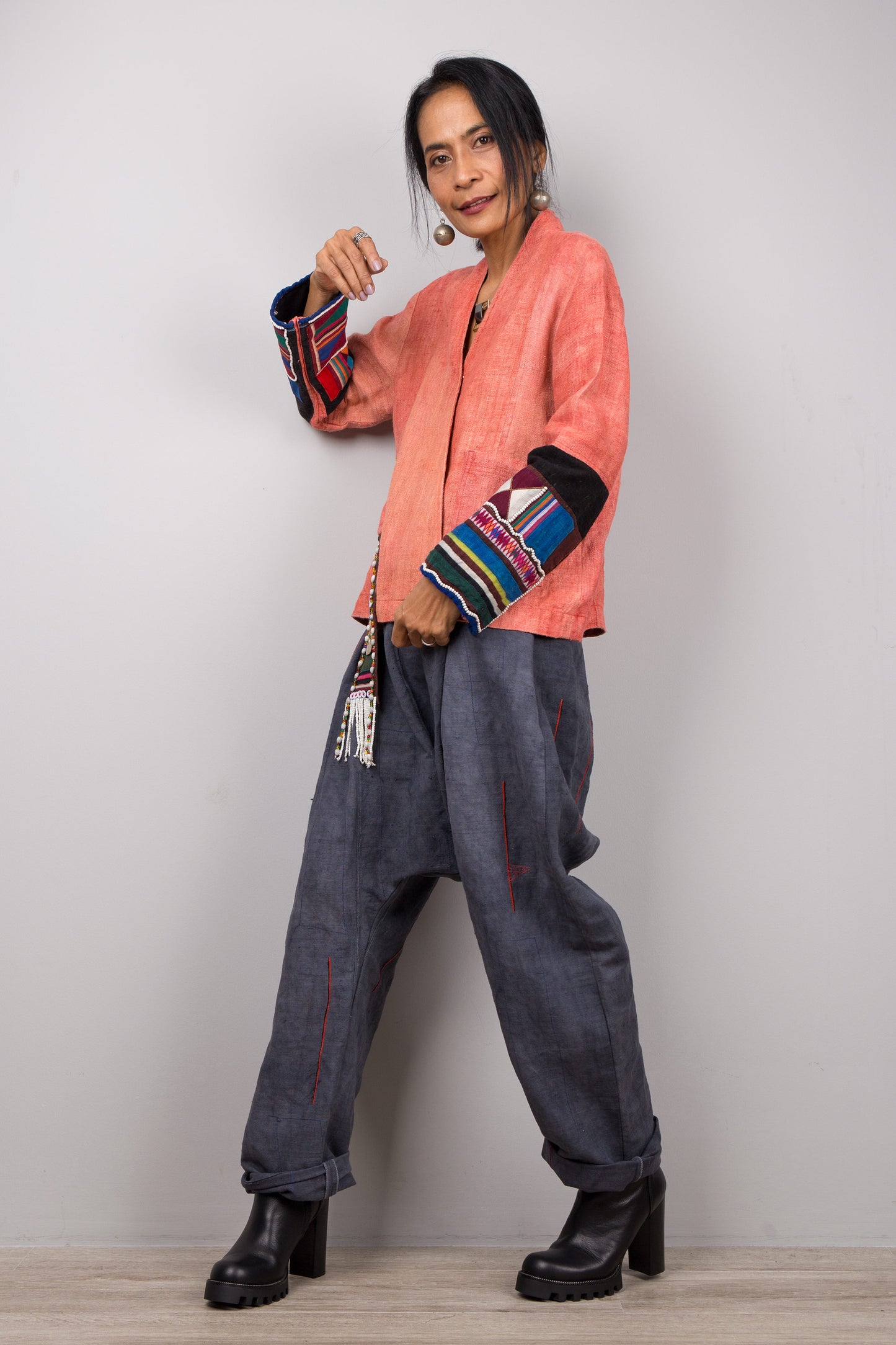 Cross front jacket top