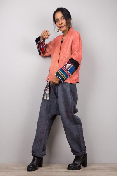 Cross front jacket top