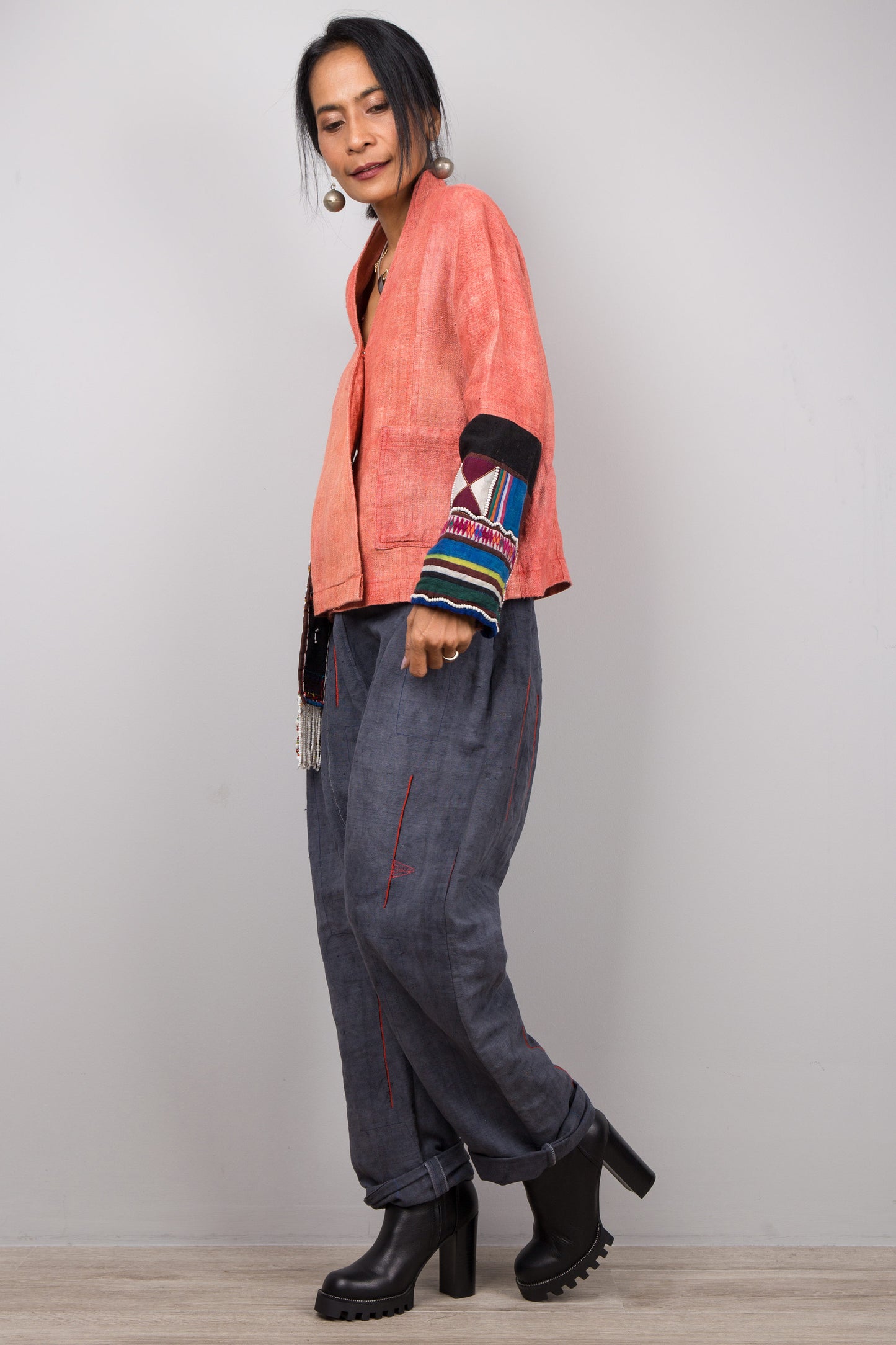 Cross front jacket top
