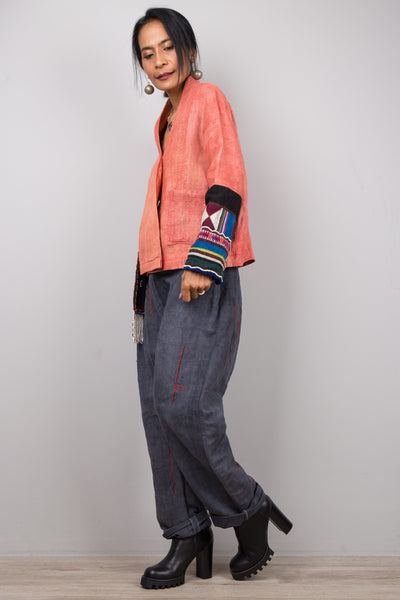 Cross front jacket top