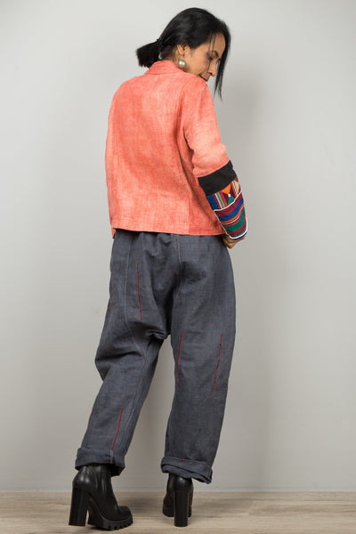 Cross front jacket top