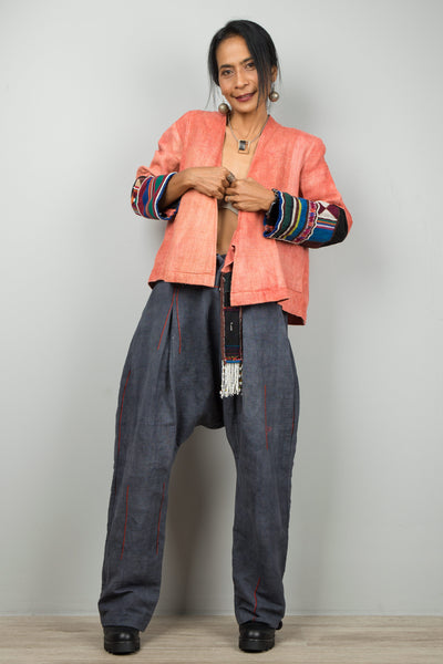 Cross front jacket top