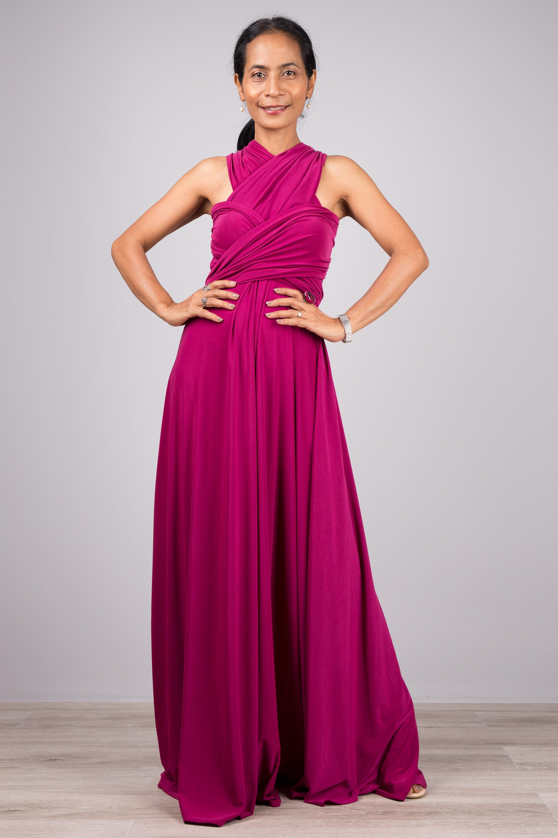 multi style bridesmaid dresses Purple Multi-Style Mermaid Sexy Long Bridesmaid Dresses