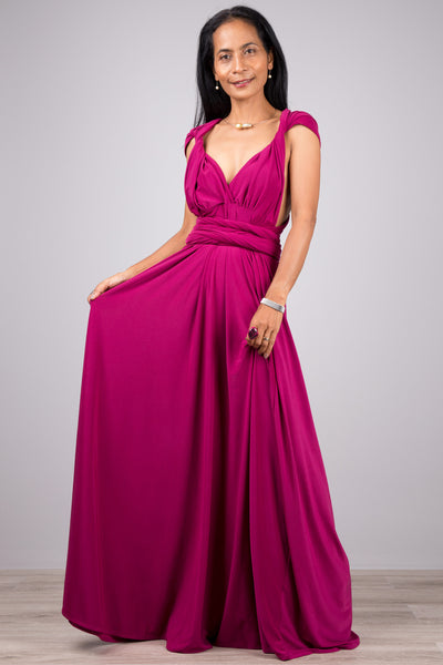 Shop convertible ball gown dresses online. Multi wrap dress by Nuichan
