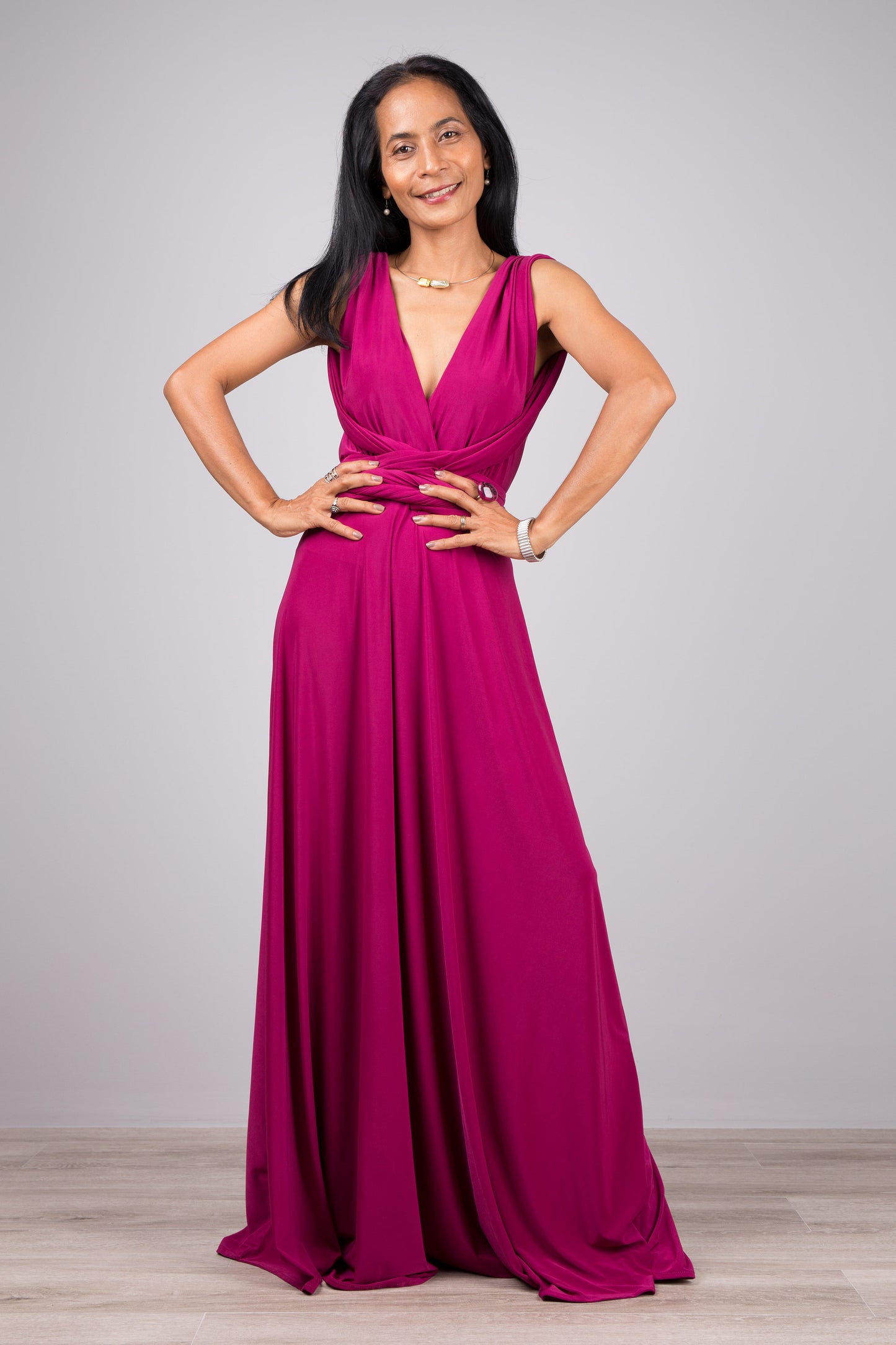 pink convertible dress Azazie Leonis