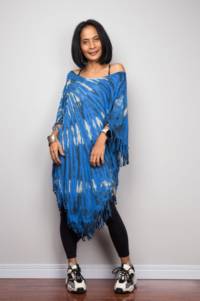 Tie dye poncho top